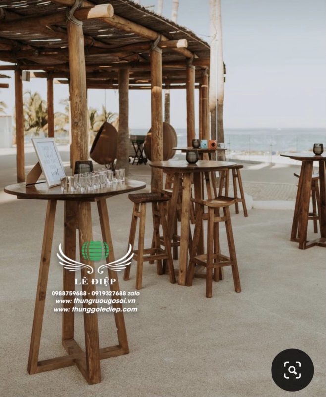 bàn ghế decor bãi biển